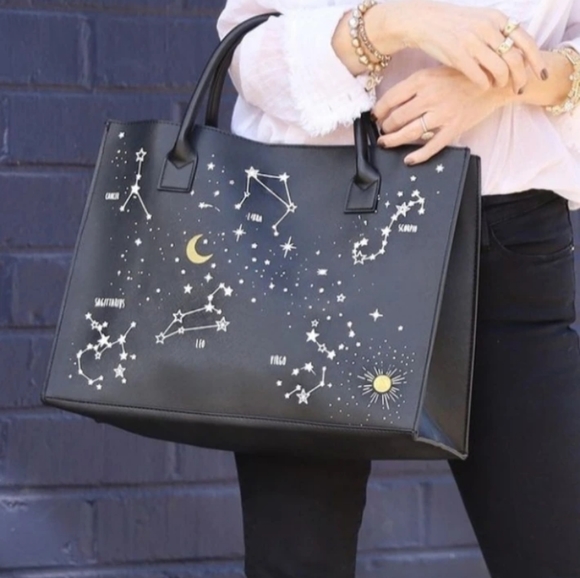 Horoscope Constellations Tote Bag Vegan Leather - Picture 8 of 12